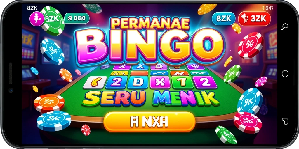 Gameplay Bingo seru di 8ZK dengan koleksi kartu berwarna-warni.