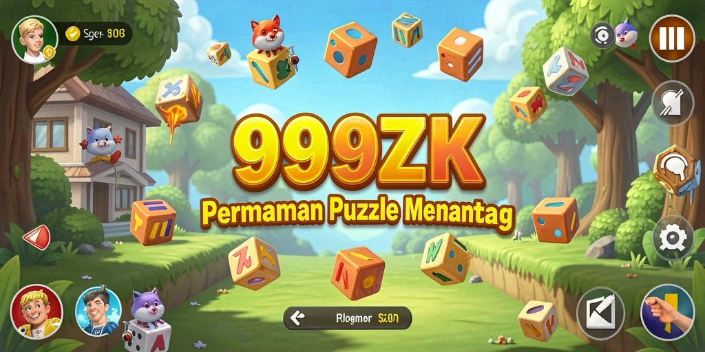Tampilan gameplay utama 999ZK yang menampilkan tantangan Puzzle.