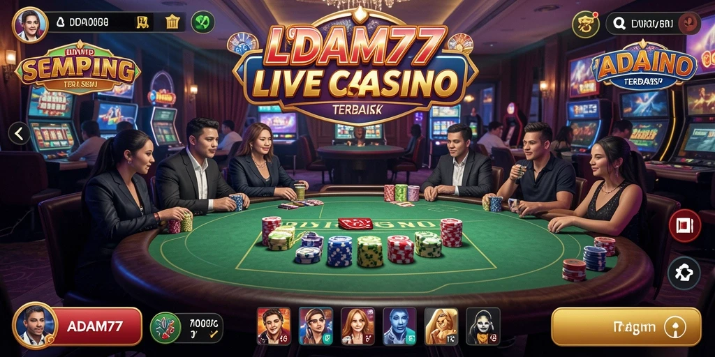 Tampilan gameplay Live Casino yang seru dan interaktif.