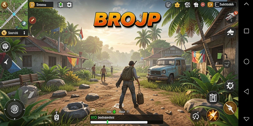 Screenshot dari gameplay BROJP yang menampilkan karakter dalam aktivitas sehari-hari.