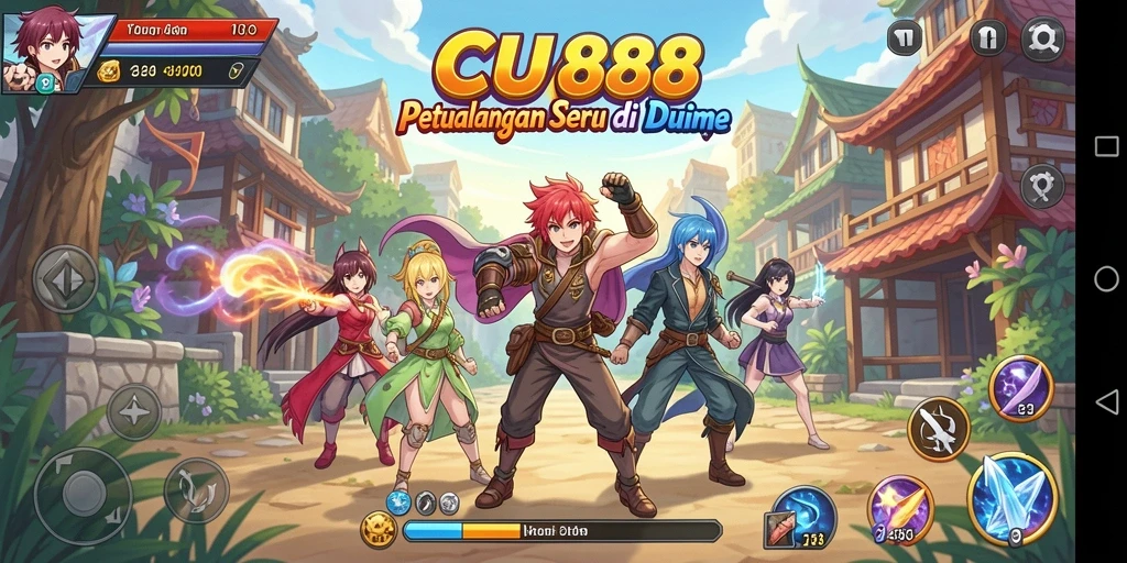 Gameplay menarik dengan karakter anime yang beragam.