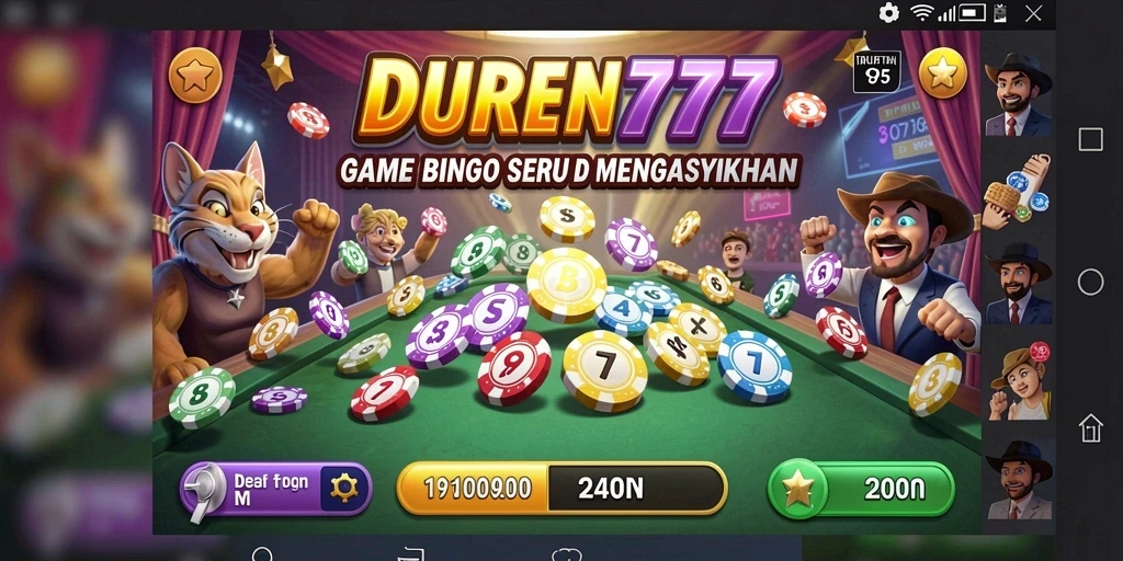 Screenshot gameplay DUREN777 yang menunjukkan keseruan permainan Bingo.