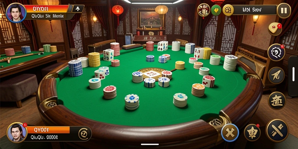 Screenshot DY01 menampilkan gameplay QiuQiu yang dinamis.