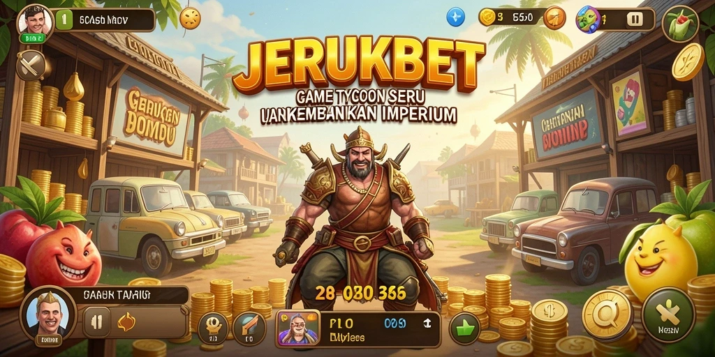 Screenshot gameplay JERUKBET menampilkan pengelolaan bisnis yang dinamis.