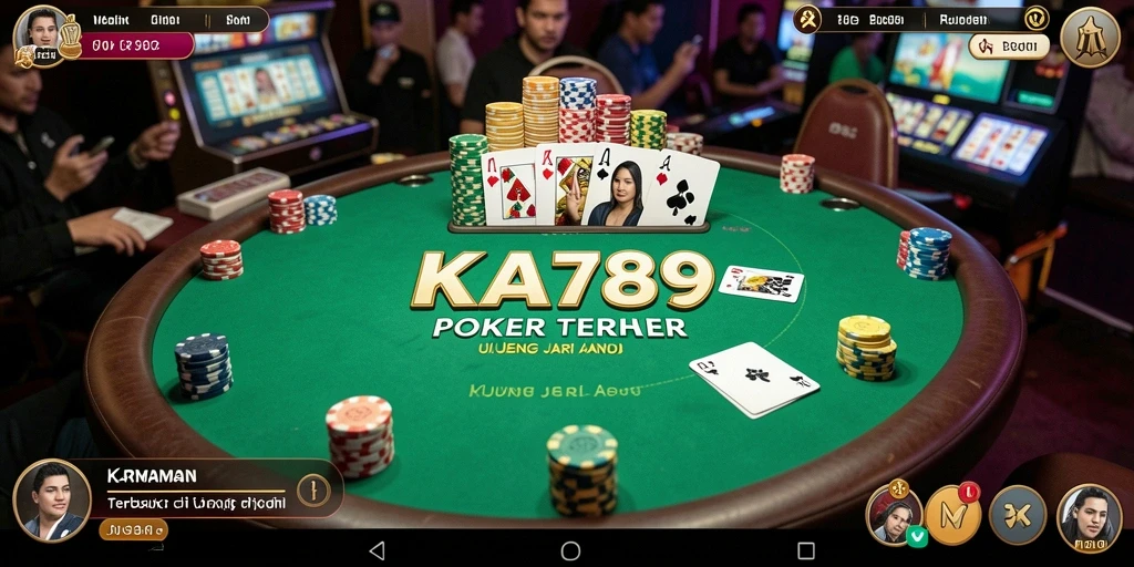 Tampilan gameplay Poker yang mendebarkan di KA789.