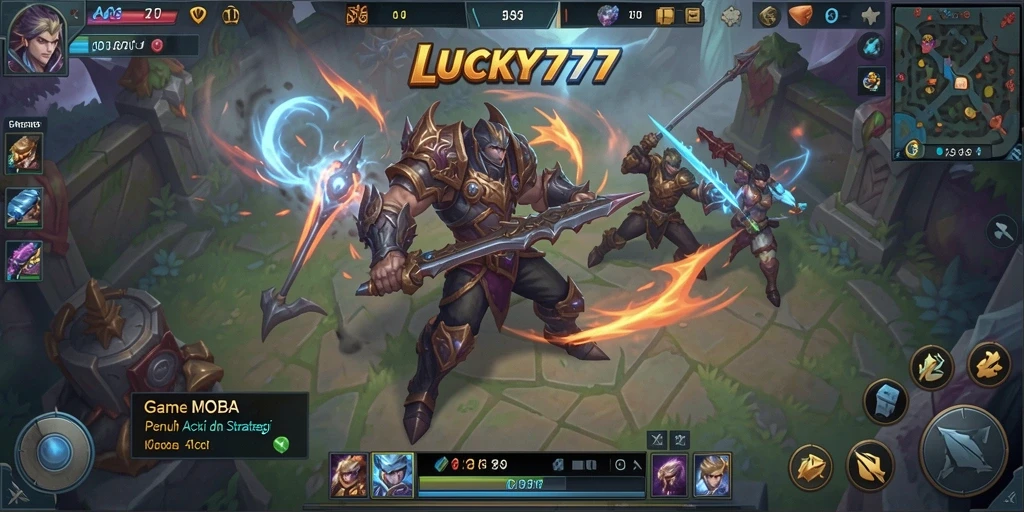 Tangkapan layar menampilkan aksi gameplay seru di LUCKY777.