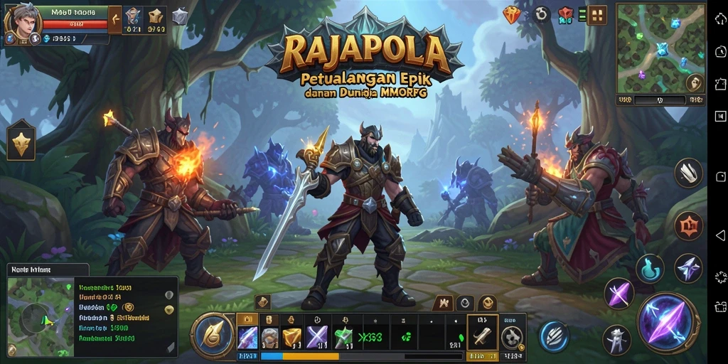 Gameplay seru di RAJAPOLA dengan pertarungan epik dan petualangan menantang.