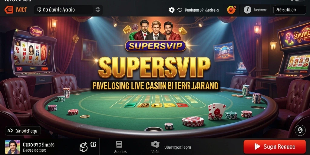 Tampilan gameplay Live Casino yang memukau dengan dealer profesional.