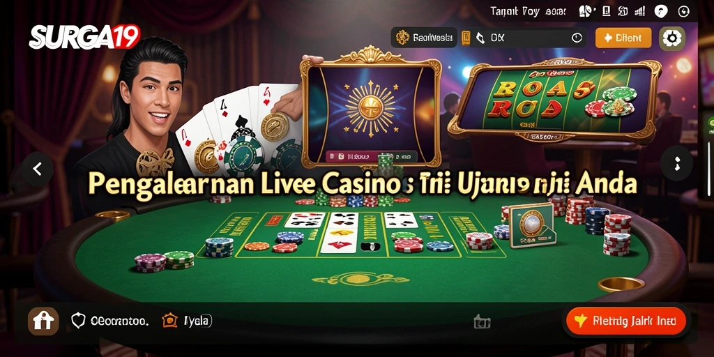 Gameplay seru di SURGA19 dengan dealer langsung dan interaksi nyata.