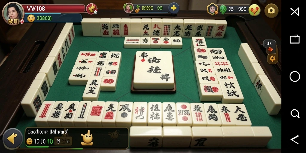 Screenshot utama VW108 menampilkan gameplay Mahjong yang menantang.