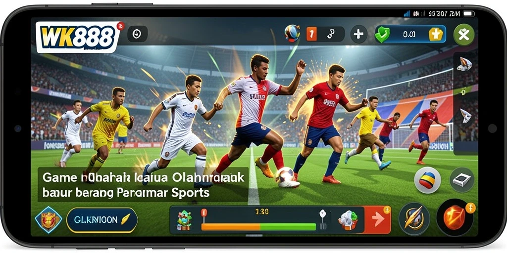 Tampilan gameplay WK888 yang menampilkan aksi olahraga mendebarkan.